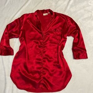 Gold Tag Vintage Victorias Secret Silky Sleeping Shirt